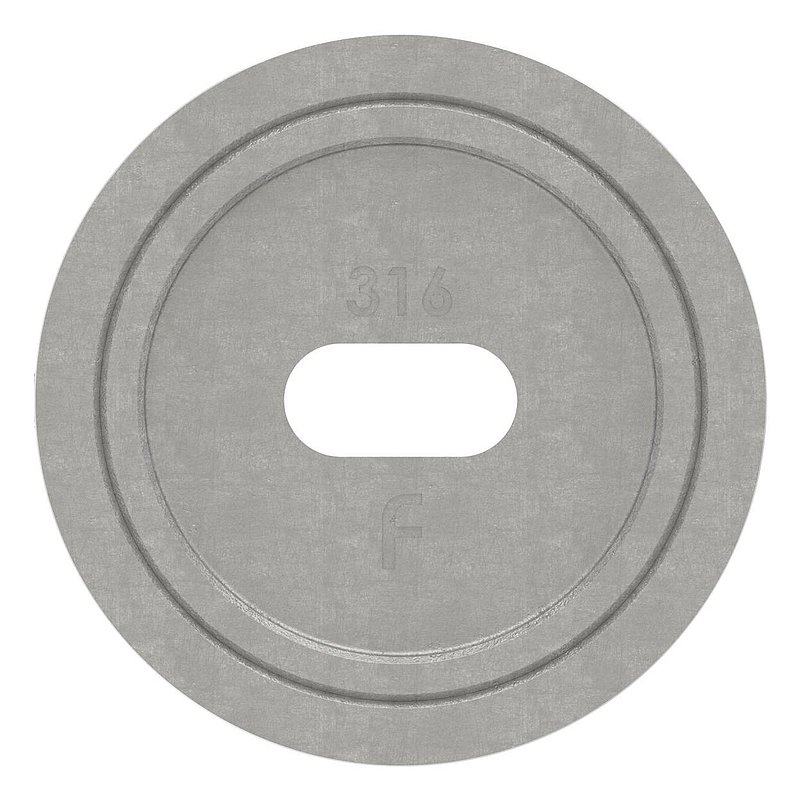 Wandbefestigung für Nutrohr 42,4mm, rechts, V4A