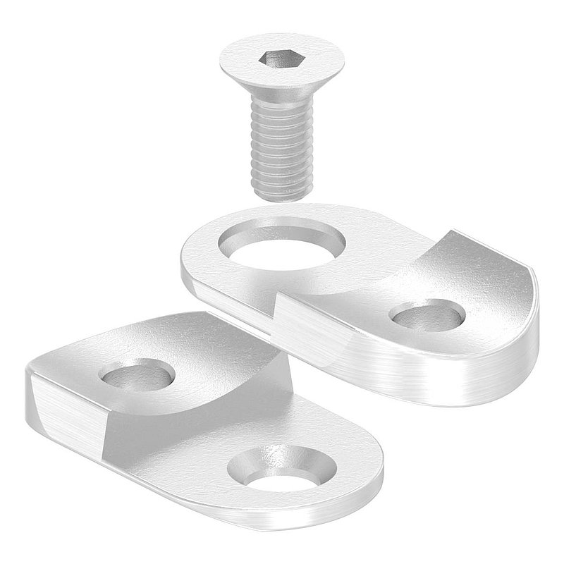 Handlaufanschlussplatte verstellbar, 42,4mm, V4A