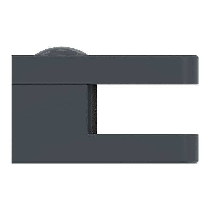 Glass clamp Mod. 31, 45x45x26mm, connection: flat, zinc, powder coatet RAL 7016 matt
