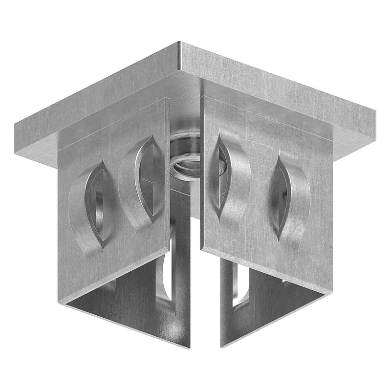 Stahleinschlagkappe, für Quadratrohr 40x40mm