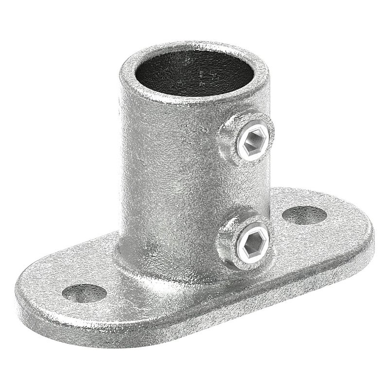 Support mural avec 2 trous de fixation, pour tube Ø 33,7mm