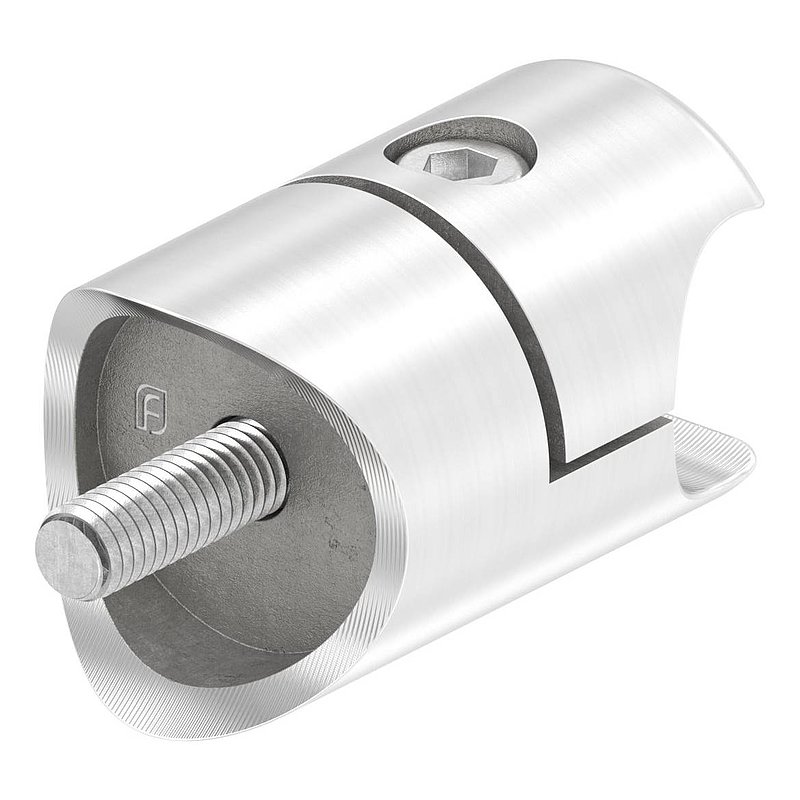 Halter für rundes Klemmprofil 18mm Anschluss: 33,7mm, V2A