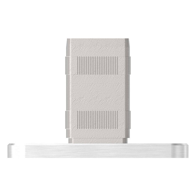 Wand- und Bodenanker mit Rändelung, für Rohr 40x40x2,0mm, V4A
