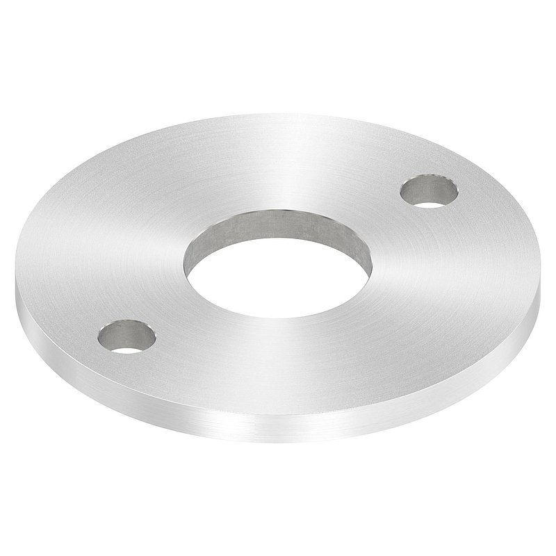 Anchor plate Ø 120x8mm, with round grinding, AISI304