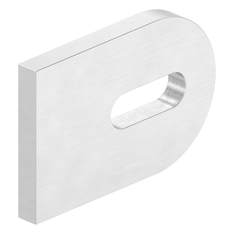 Weld-on bracket, 60x40x6mm, ground, AISI304