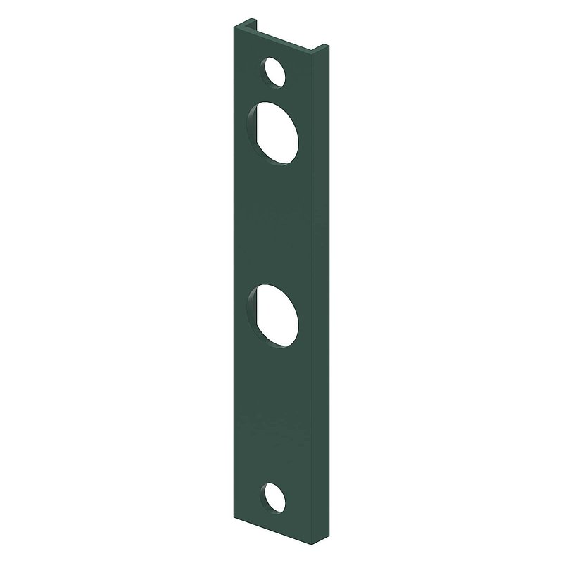 Adapter für Gittertorschlösser GTS2, für Rundrohre Ø 33 - 60mm, RAL 6005 moosgrün