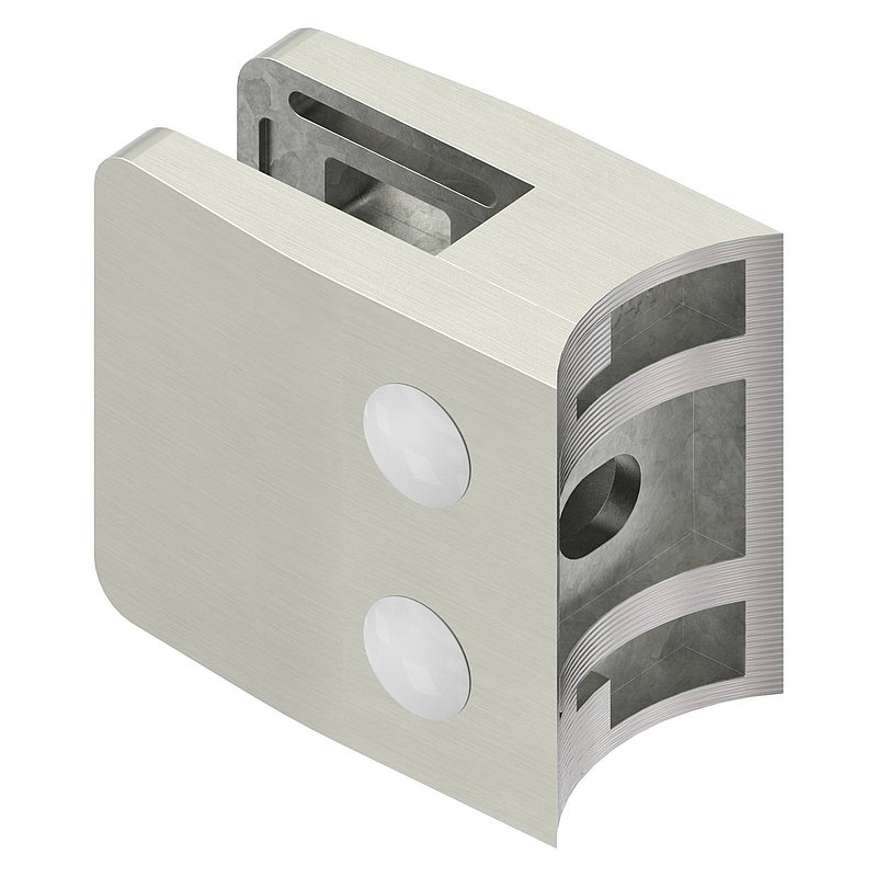 Glasklemme Mod. 14, Anschluss: 48,3mm, VA-Effekt
