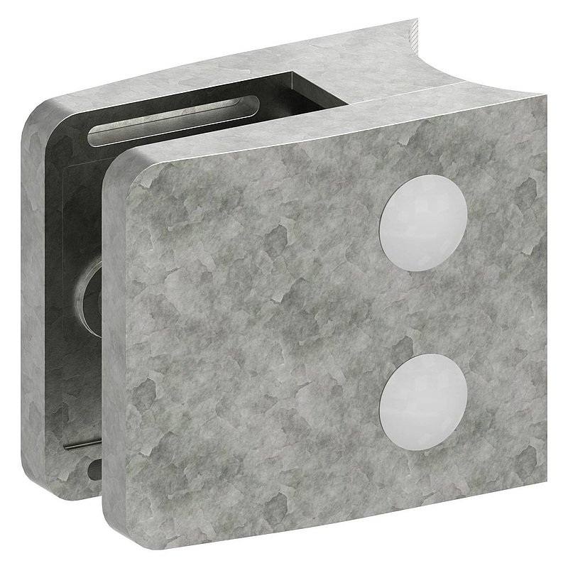 Glasklemme Mod. 14, Anschluss: 42,4mm, Zink roh