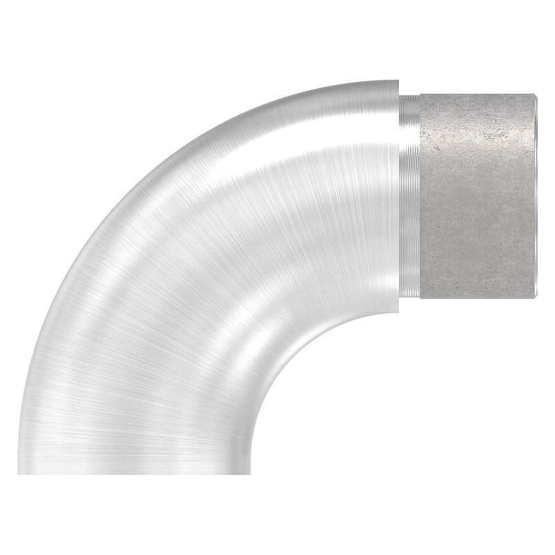 End bend 90° flat, for tube 33.7x2.0mm, AISI304