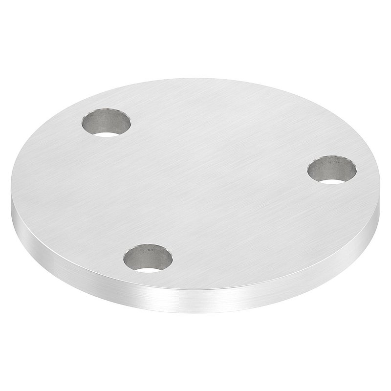 Ankerplatte Ø 100x8mm, mit Längsschliff, V2A