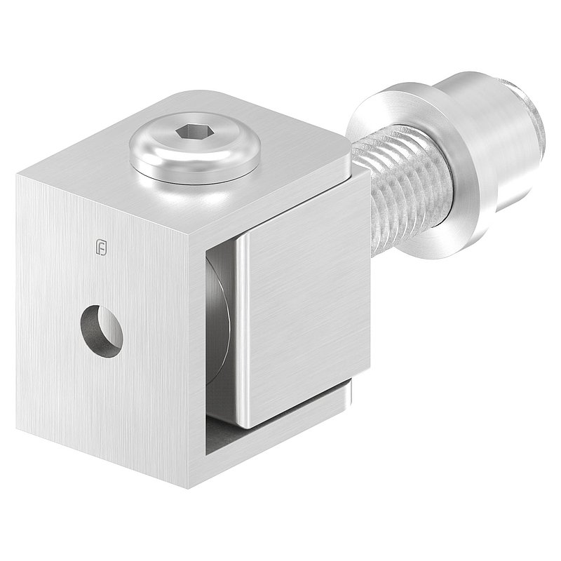 Gond à visser ajustable avec douille taraudée M20, V2A