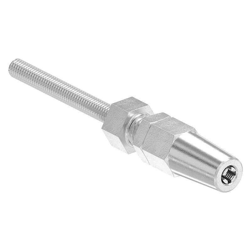 Gewindeterminal zur Selbstmontage für Seil Ø 4mm und Gewinde M6, V4A