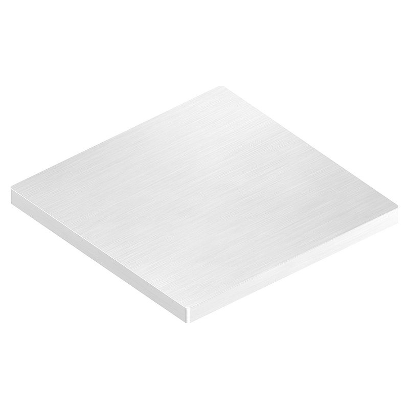 Plaque d'ancrage, 120x120x8mm, avec ponçage longitudinal, V2A