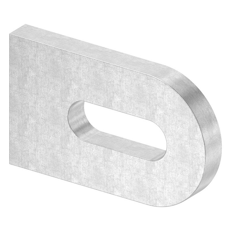 Weld-on bracket, 50x30x6mm, surface 3c matt, AISI304