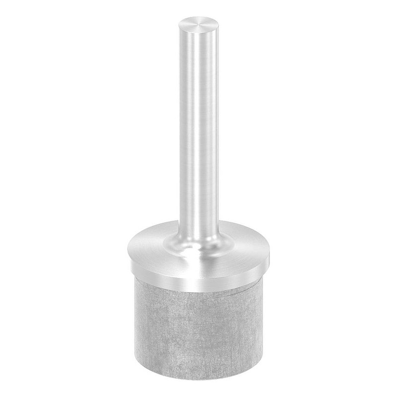 Tube end plug with pin Ø 12mm for tube 42.4x2.0mm, AISI304