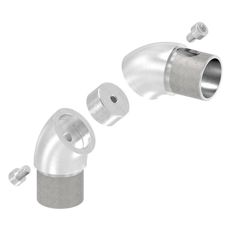 Tube bend 90°, adjustable, for tube 33.7x2.0mm, AISI304