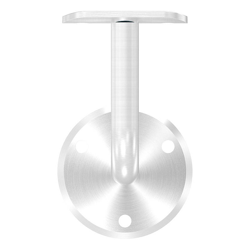 Handlaufhalter mit Handlaufanschlussplatte 42,4mm (Ronde und Bügel verschraubt), V2A