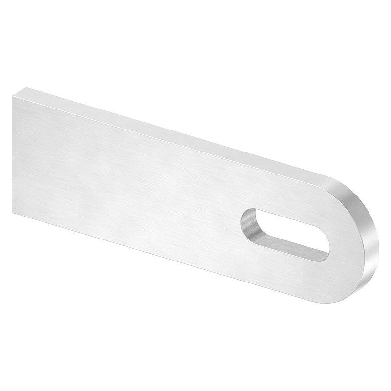 Weld-on bracket, 100x30x6mm, ground, AISI304