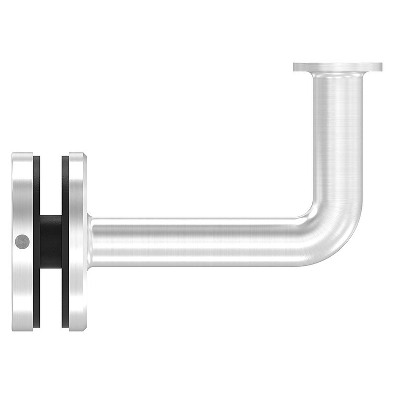 Handrail holder for glass, handrail connection plate flat, AISI316