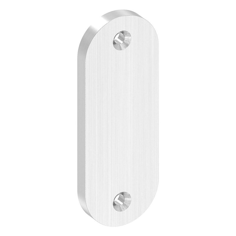 Kurzschild passend für Schlosskästen blind,  32x87x6mm, V2A