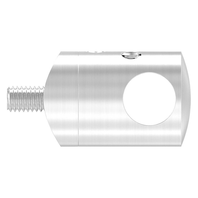 Cross bar holder for butt joint, for 33.7 mm tube, 12.2 mm hole, AISI304