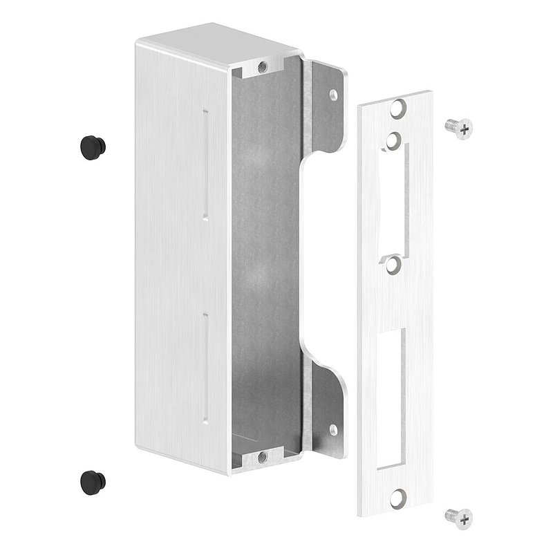 Edelstahlgegenkasten eckig, für Abstand 72mm, zum Anschweißen, 40mm, V2A