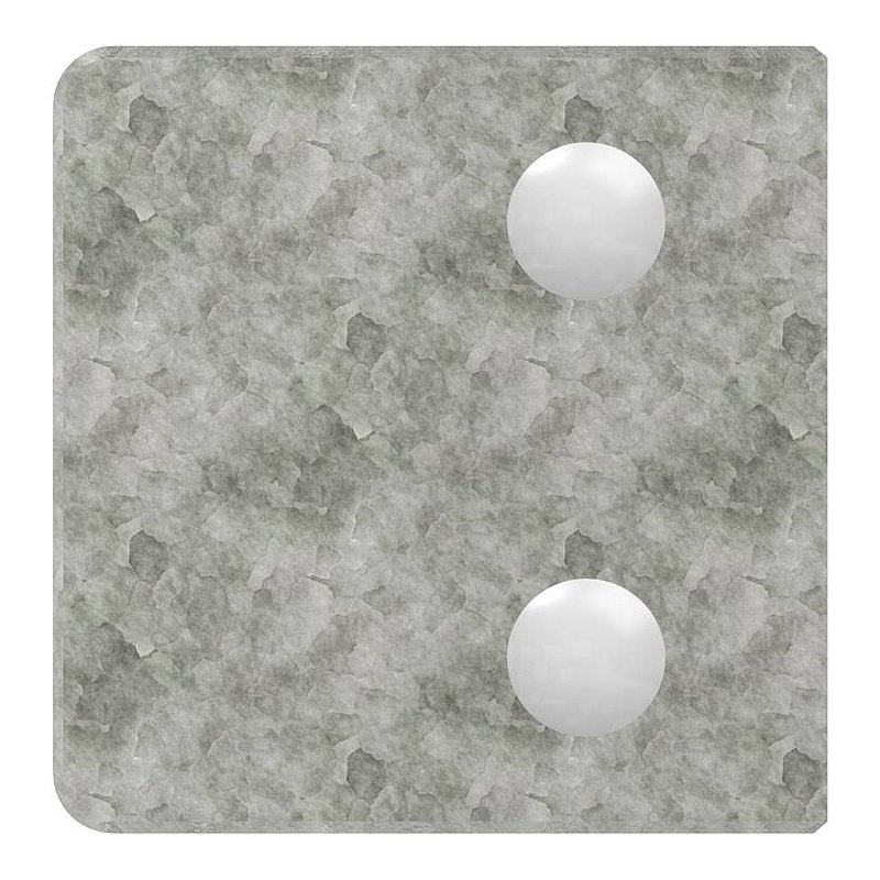 Glasklemme Mod. 35, Anschluss: 48,3mm, Zink roh
