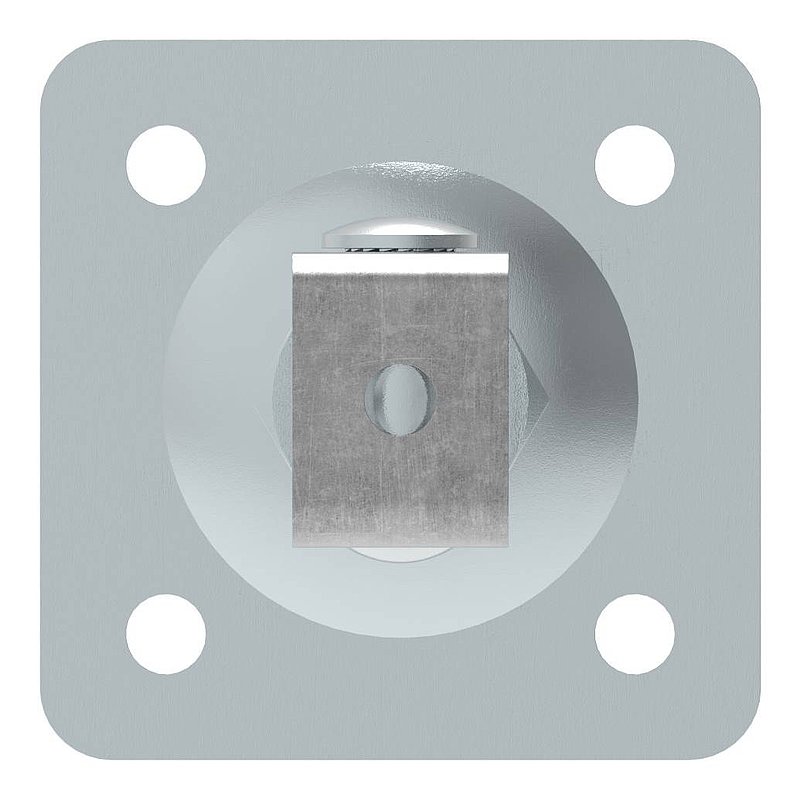 gate hinge M20 with adjustable plate, galvanised