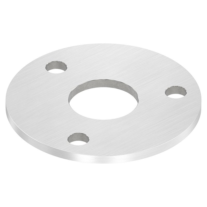 Ankerplatte Ø 120x6mm, mit Längsschliff, V4A