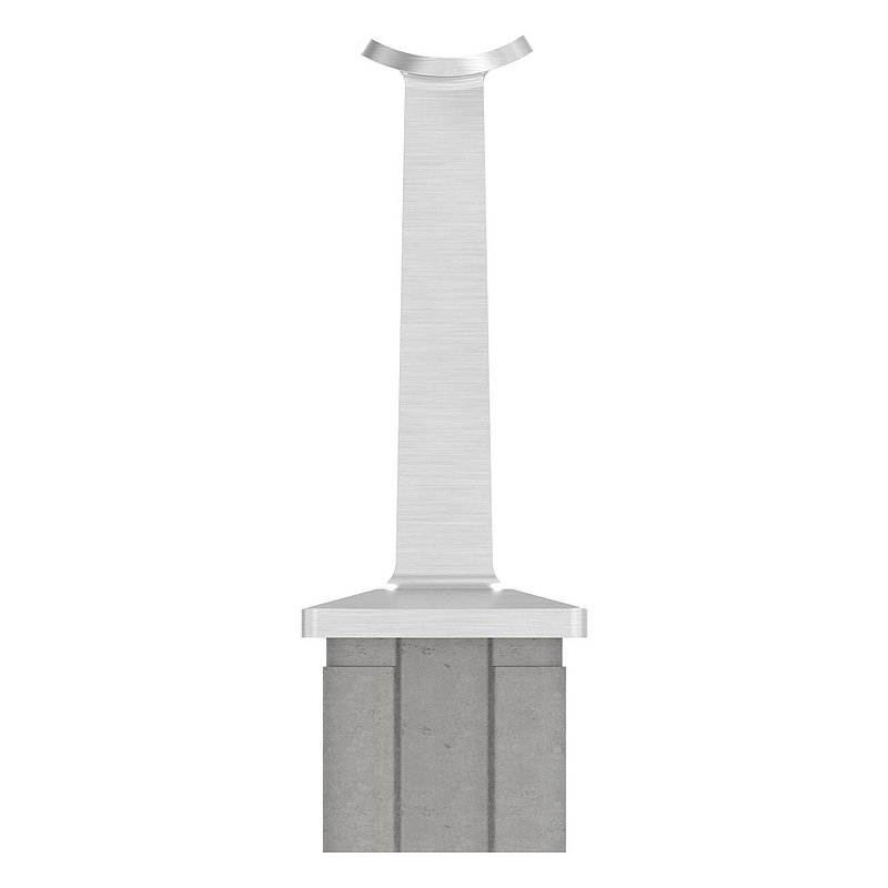 Tube end plug with pin for tube 40x40x3mm, AISI304
