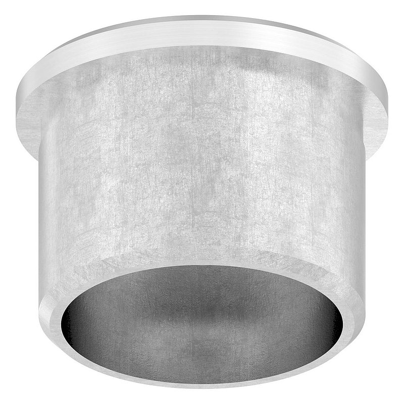 Tube end plug for gluing with M8 for 33.7x2.0mm, AISI304
