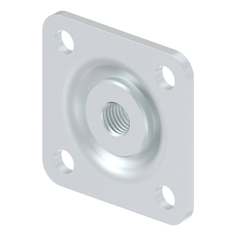 Adjustable wall plate for M16, galvanised