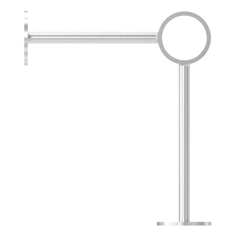 Footrail support, for 48.3 mm tube, AISI304