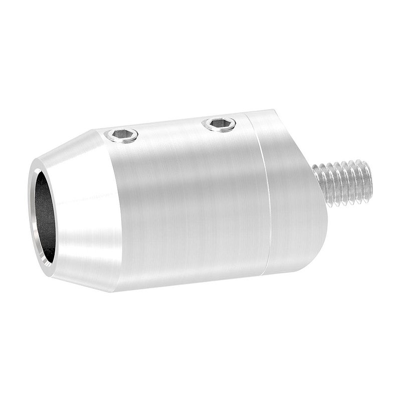 Support de lisse transversale (à insérer en extr. de fer) pour tube 33,7mm, trou borgne 12,2mm, V2A