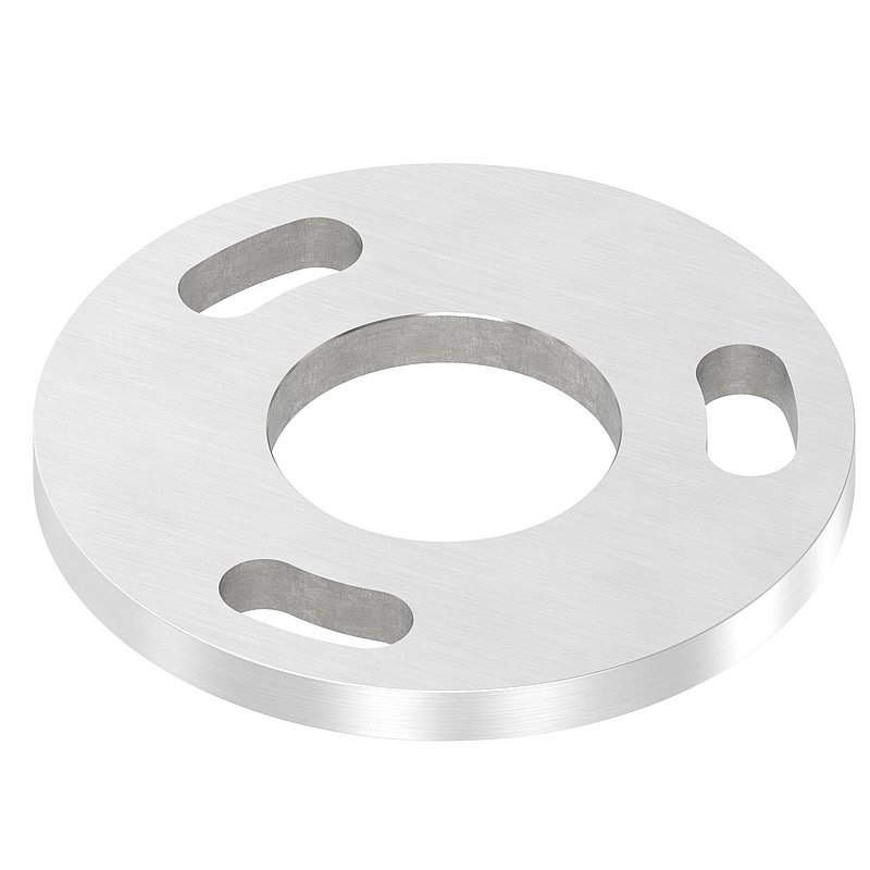 Ankerplatte Ø 100x8mm, mit Längsschliff, V2A