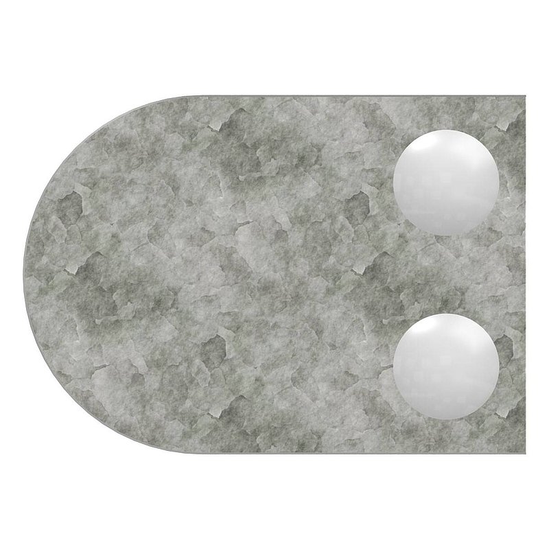 Pince à verre modèle 32, jonction: droite, zinc brut