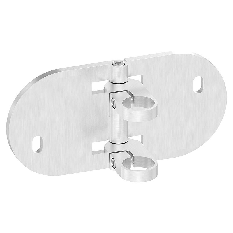 Wandbefestigung für Geländerpfosten 42,4mm, Ecke, V2A