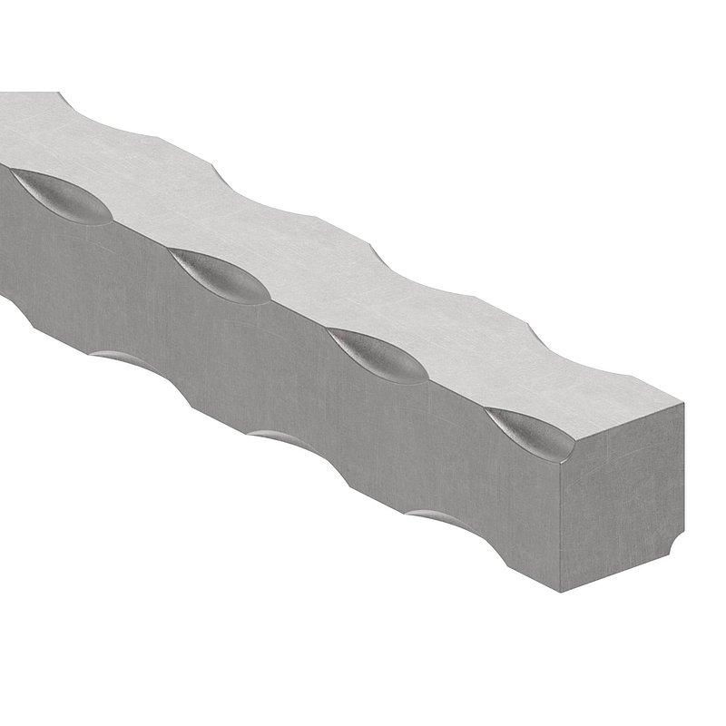 Vierkant S235JR, 20x20mm, L: 3000mm