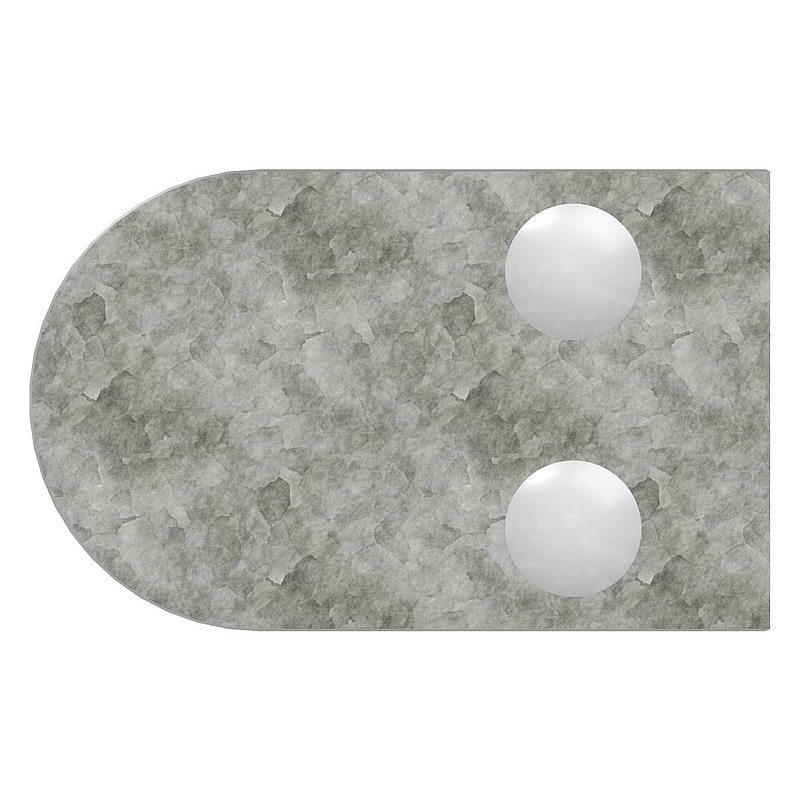 Glasklemme Mod. 33, Anschluss: 33,7mm, in Zink roh