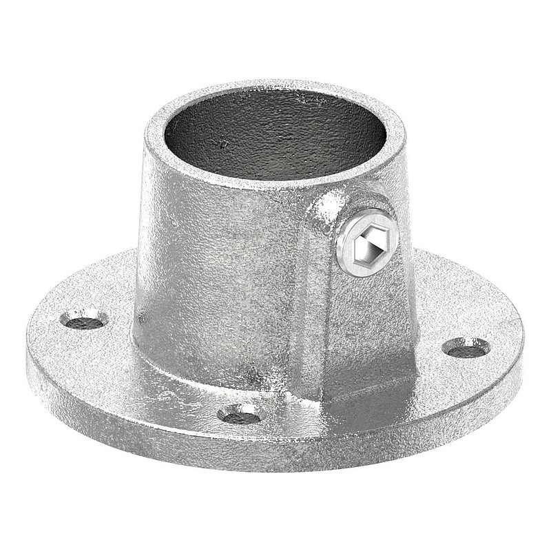 Wandhalter mit 4 Bohrungen, für Rohr Ø 48,3mm