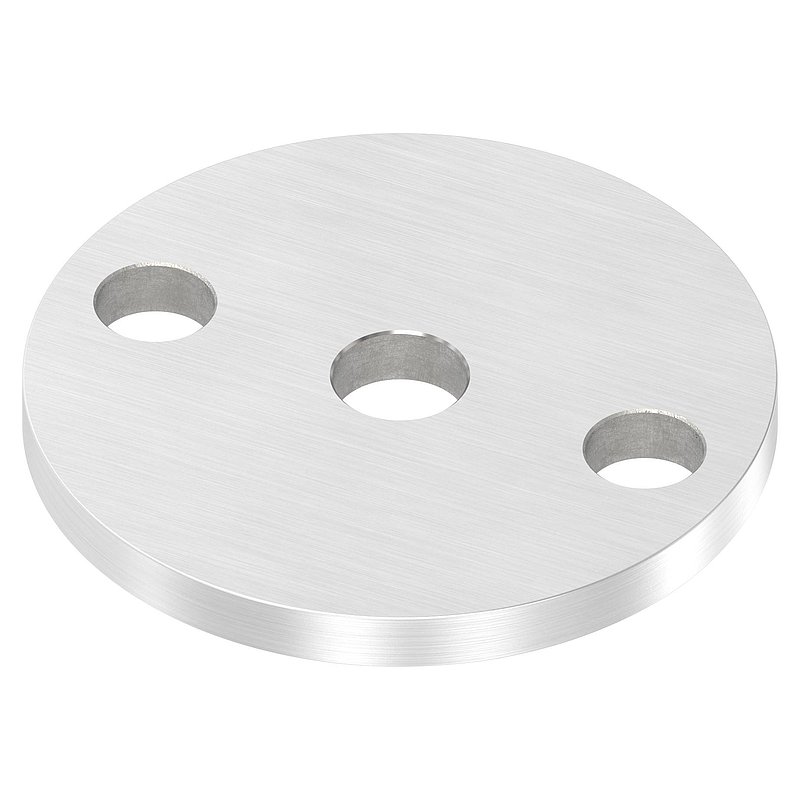 Ankerplatte Ø 70x6mm, mit Längsschliff, V2A