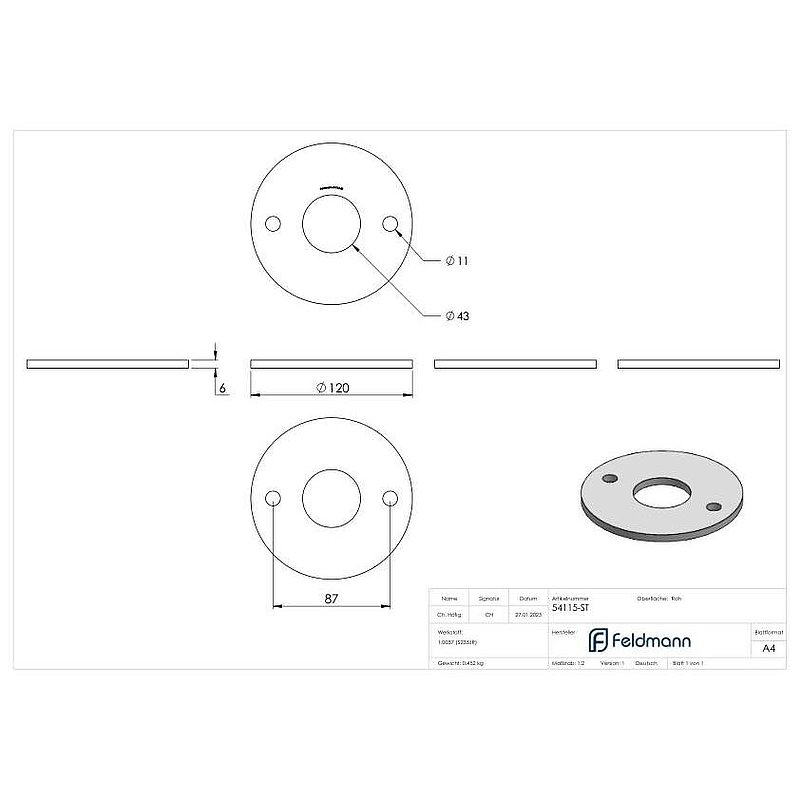 Ankerplatte 120x6mm
