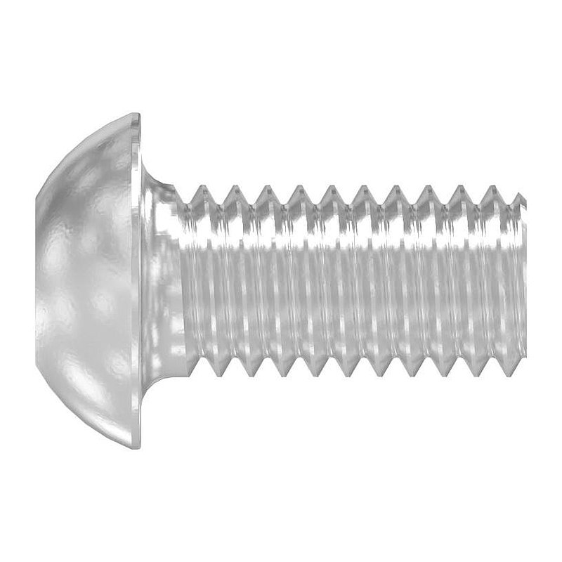 Round-head screw M6x12, AISI304, DIN 7380-1