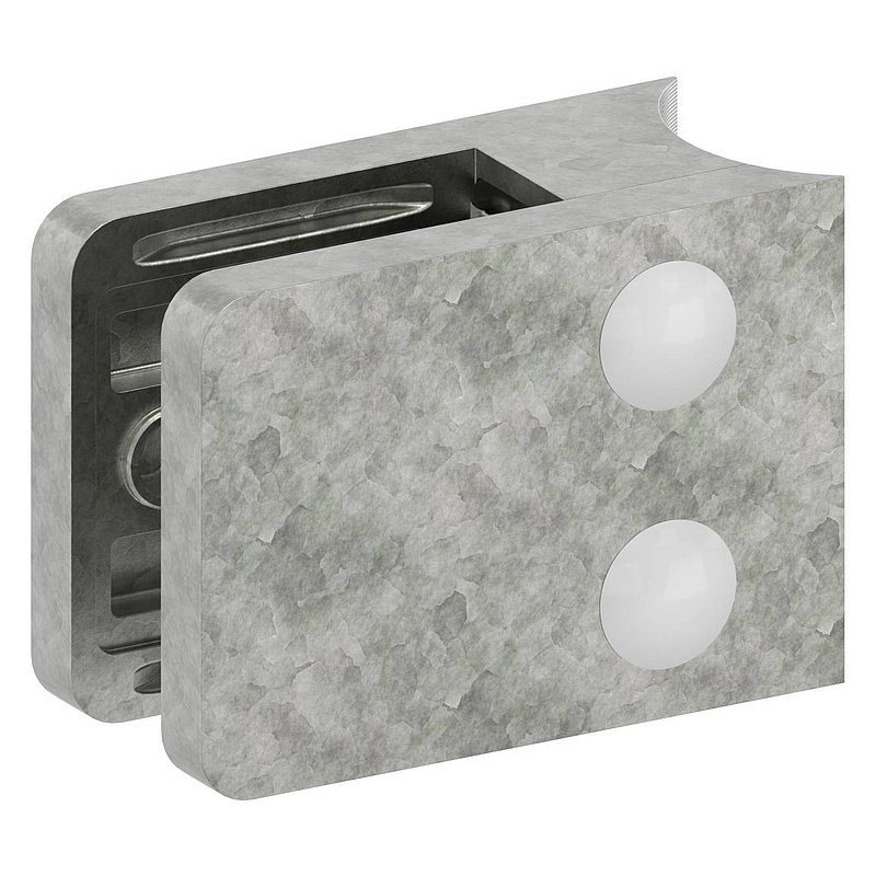 Glasklemme Mod. 36, Anschluss: 33,7mm, in Zink roh
