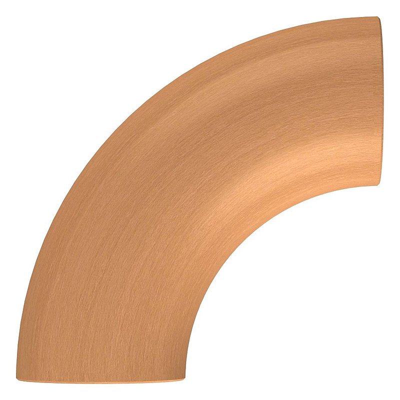 90° Bogen für Holzhandlauf Buche