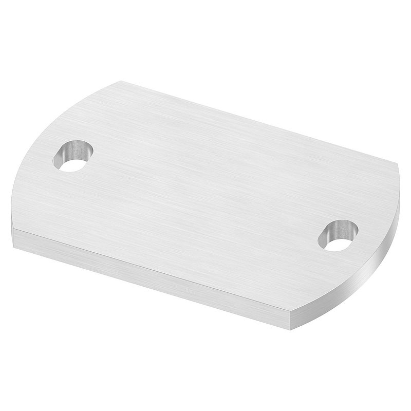 Plaque d'ancrage, 150x100x10mm, avec ponçage longitudinal, V2A