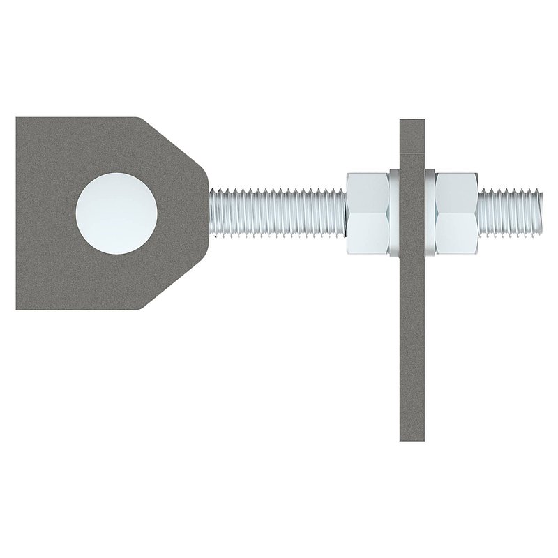 Door hinge M12, galvanised