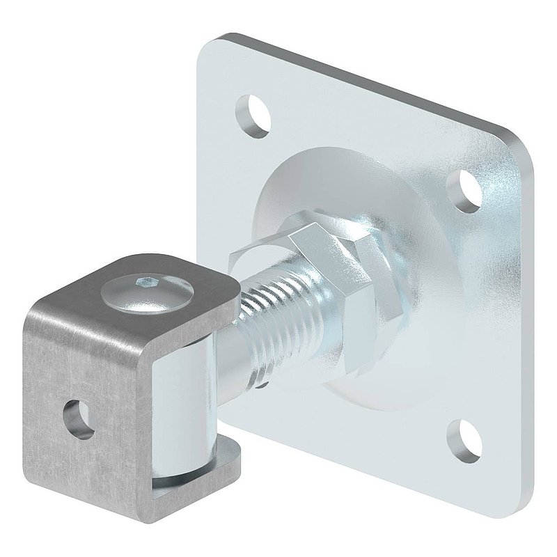 gate hinge M24 with adjustable plate, galvanised