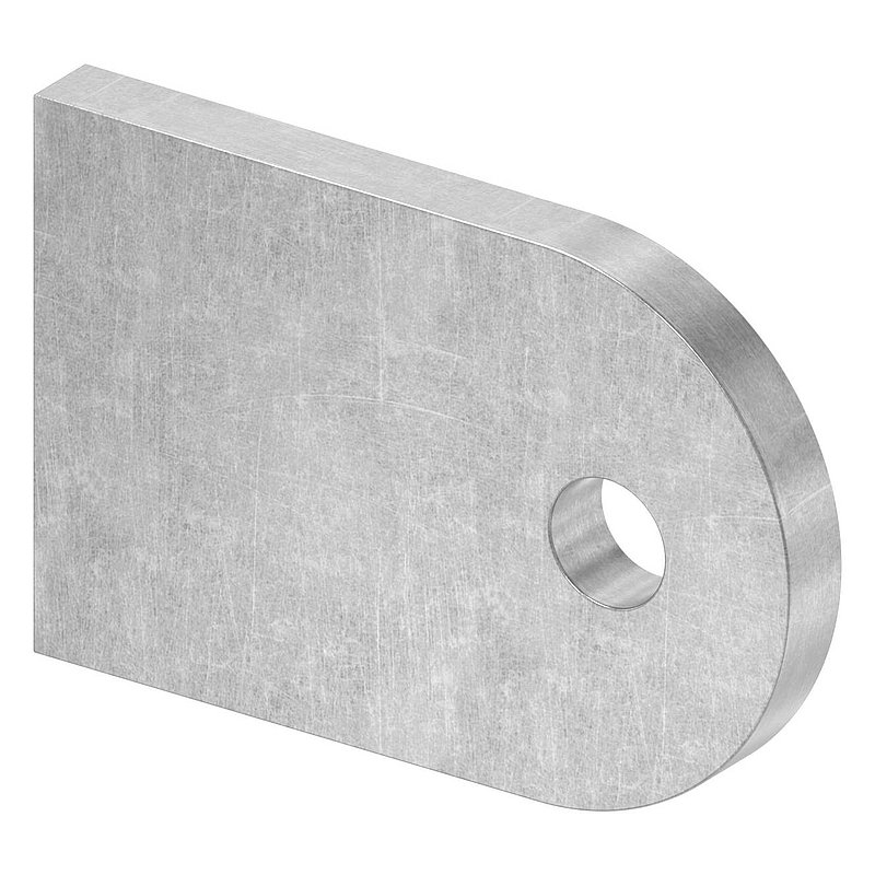 Languette à souder 60x40x6mm avec trou Ø9mm