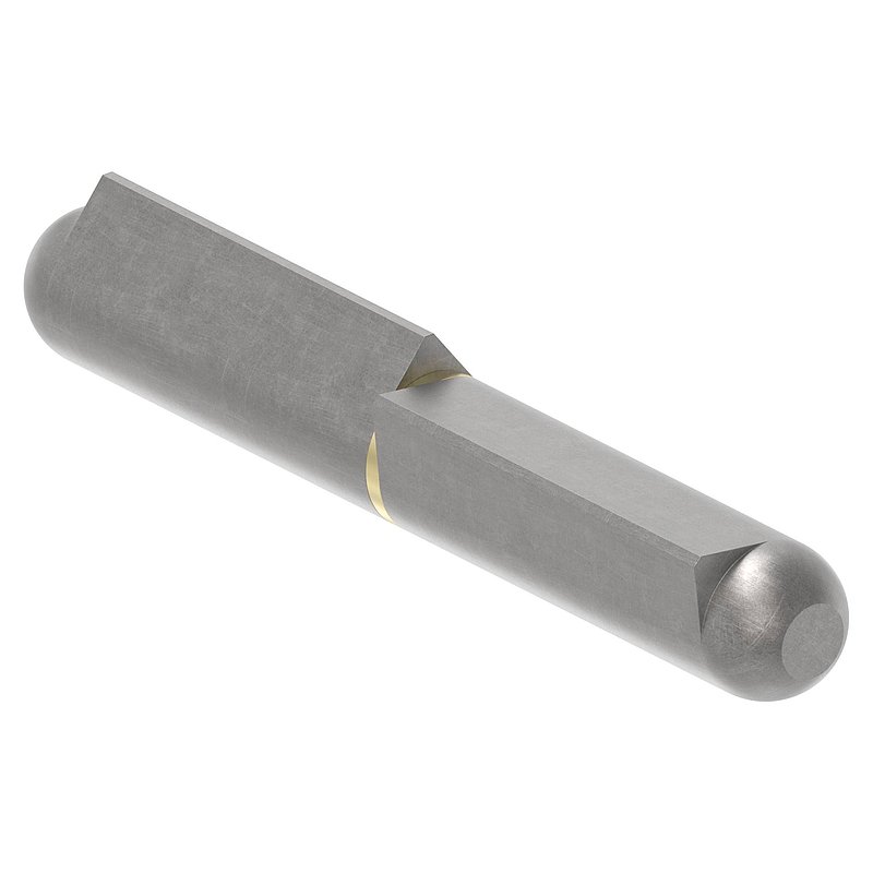 Anschweißband mit Messingring und -stift, Länge: 140mm